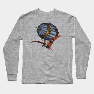 Dapper Dino Airship Long Sleeve T-Shirt